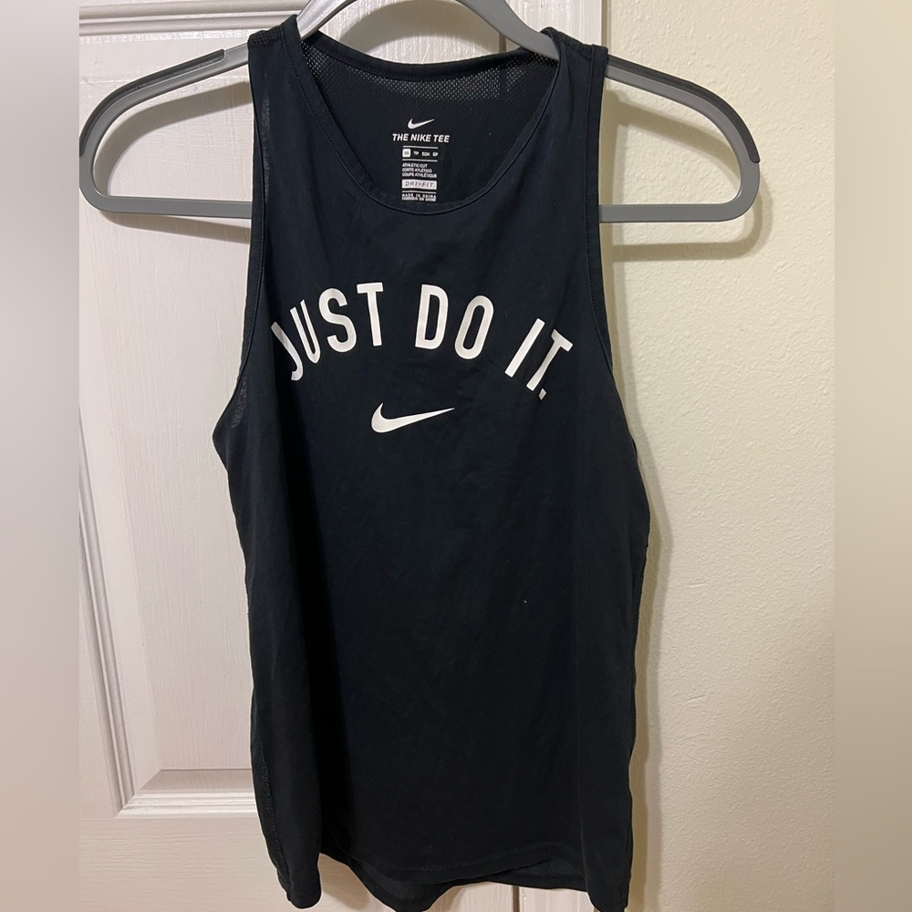 The Nike Tee - Dri-Fit. Athletic cut, with mesh back.